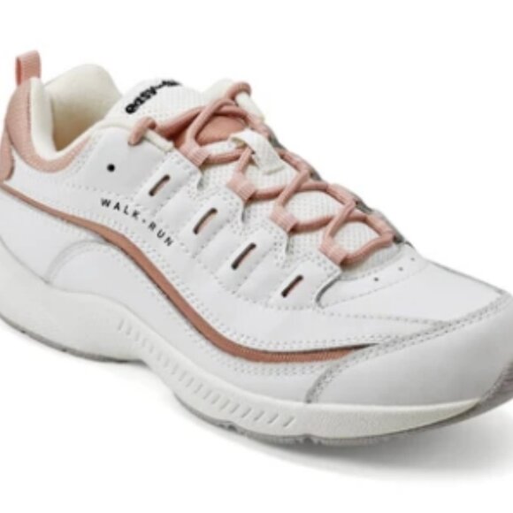 Easy Spirit/Romy Walking Shoe/White/Rose/Size 7M - Picture 1 of 9